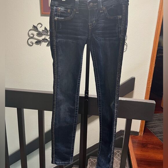 EUC Miss Me Skinny Blue Jeans Size 26 #BTBJ#2 - Picture 1 of 15